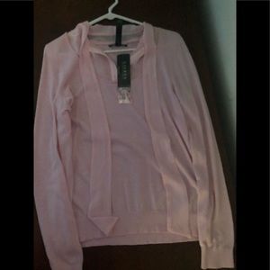 Ralph Lauren Pink Neck Tie Sweater